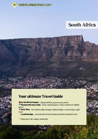 example page 0 from our offline Travel Guide for South Africa